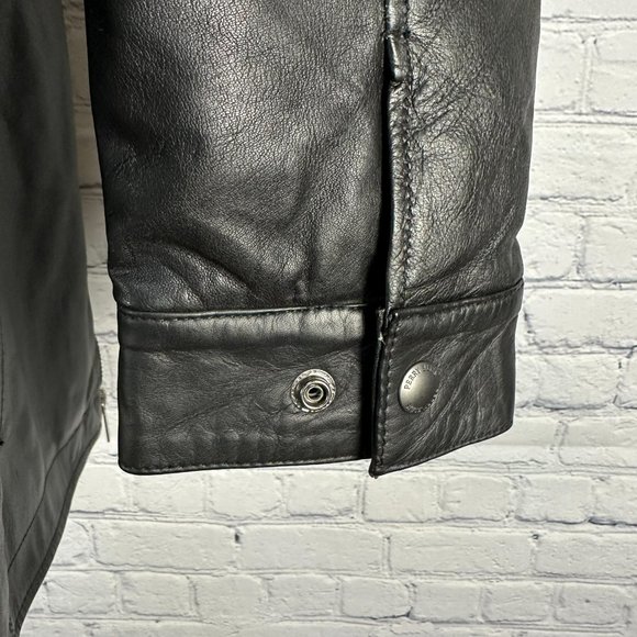 Perry Ellis Portfolio Men's Lambskin Leather Jacket, Size Medium, Black, NWT‎ - Picture 8 of 15